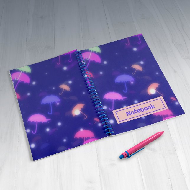 Carnet Carnet-parapluie motif coloré (Colorful pattern umbrella Notebook
)