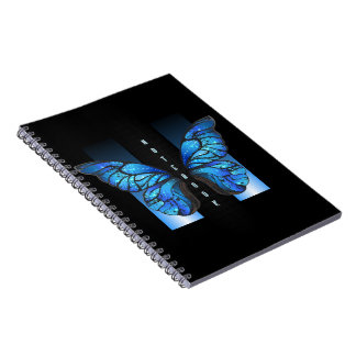 Carnet "Carnet photo spirale de papillon bleu lunaire"