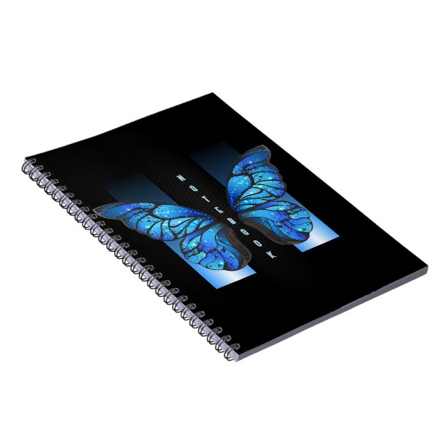 Carnet "Carnet photo spirale de papillon bleu lunaire" (Côté Droit)
