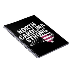 Carnet Caroline du Nord forte avec le drapeau de l'État d