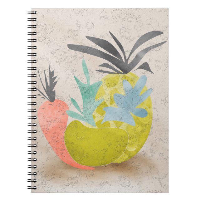 Carnet Carottes carottes carottes ananas fruits aliments (Devant)