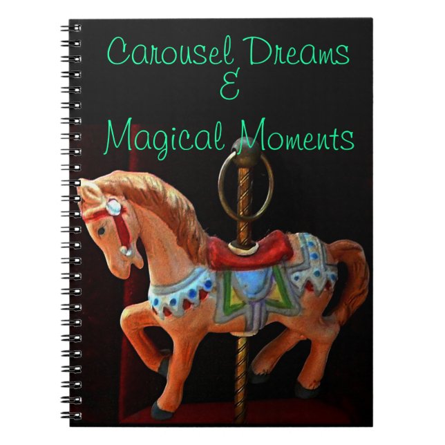 Carnet Carousel Cheval Rêves et Moments magiques (Devant)