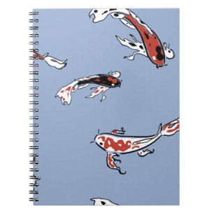 Carnet carpe de poisson motif koi koi carp