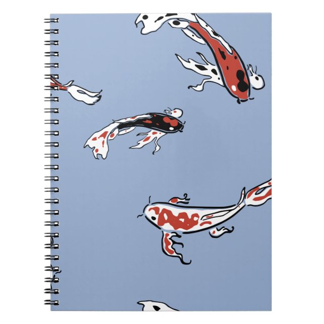 Carnet carpe de poisson motif koi koi carp (Devant)