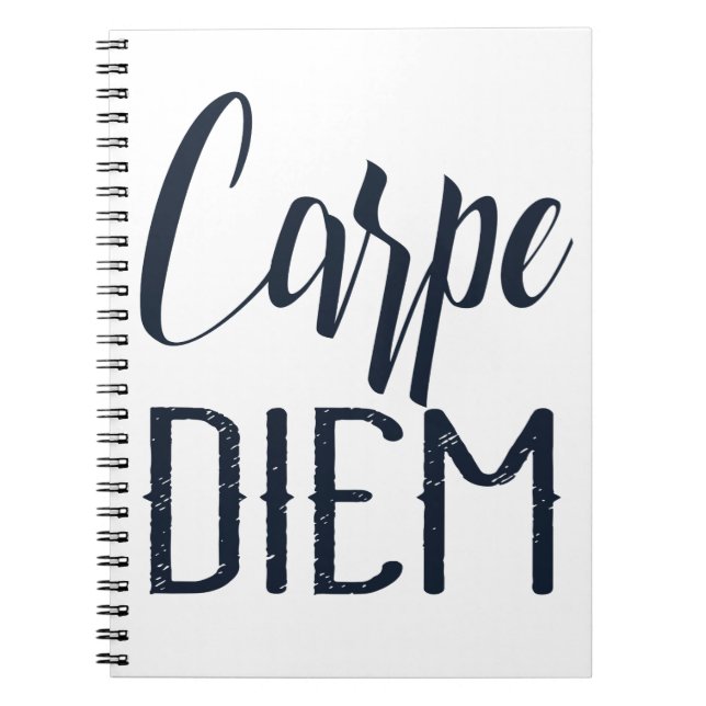 Carnet Carpe Diem Saisir Le Jour Type Noir (Devant)