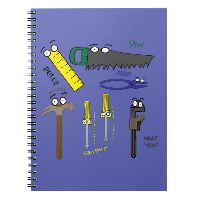 Carnet Carpenter Outils Whimsical Dessin (Devant)