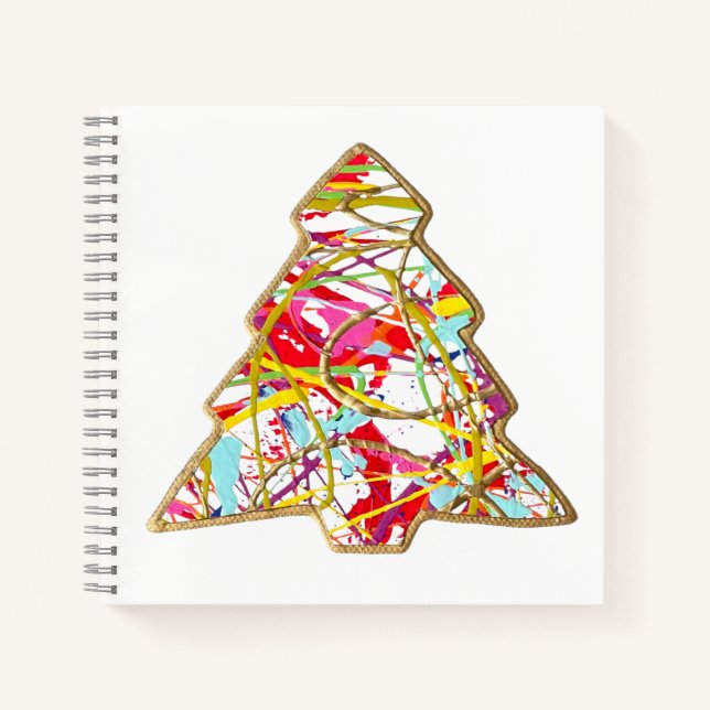 Carnet Carré d'arbre de Noël (Devant)