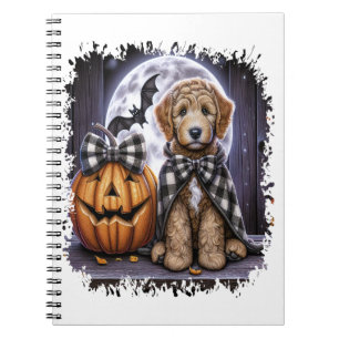 Carnet Carré de Labradoodle pour Halloween