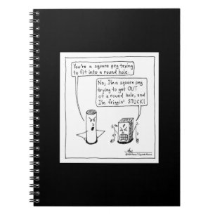 Carnet carré de noir de cheville d'INFJ