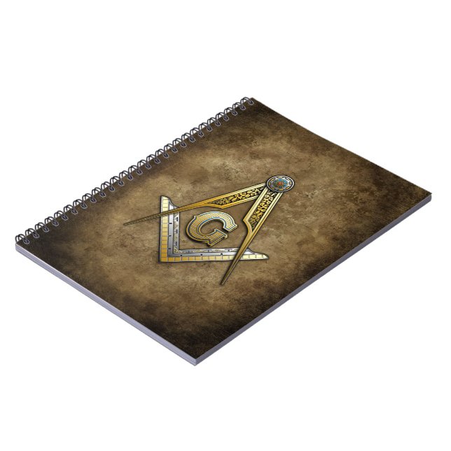 Carnet Carré maçonnique et compas (Côté gauche)