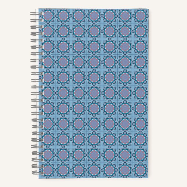 Carnet Carré motif rose et violet (Recto)