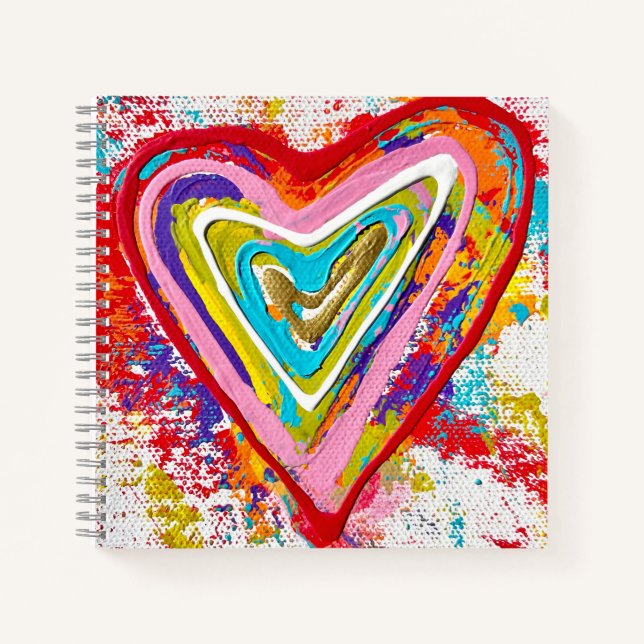 Carnet Carré Red Heart (Devant)