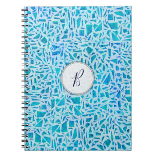 Carnet Carreau de verre mosaïque turquoise bleu moderne c