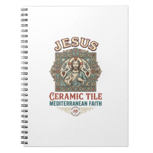 Carnet Carreau en céramique Jésus Méditerranéen Foi Jésus