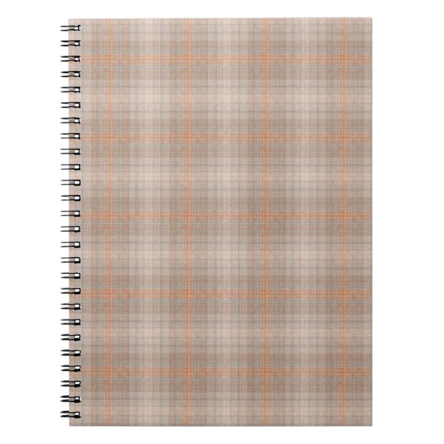 Carnet Carreaux beige orange (Devant)