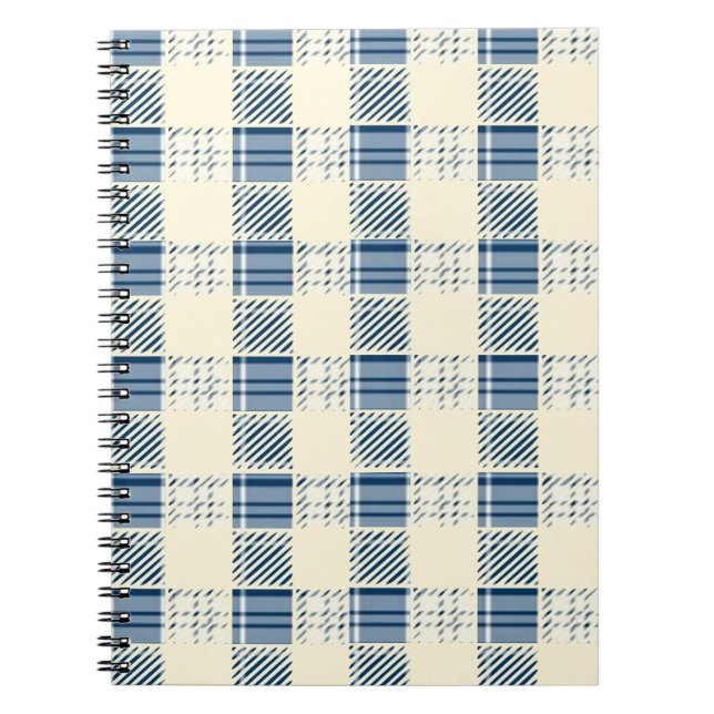 Carnet Carreaux bleus et citrons (Devant)