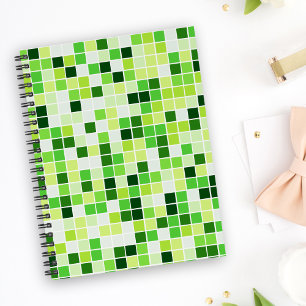 Carnet Carreaux de Piscine, Carreaux de Mosaïque Verts, M