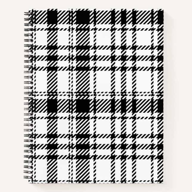 Carnet  Carreaux Noir et Blanc Classique  (Devant)