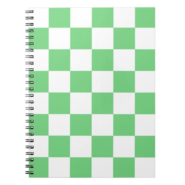 Carnet Carreaux Retro Green Chessboard Y2K Motif esthétiq (Devant)