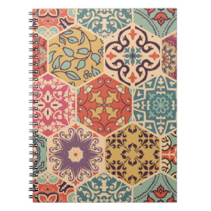 Carnet Carrelage en mosaïque colorée avec Islam, Arabi