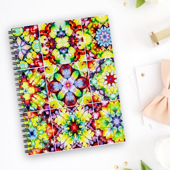 Carnet Carrelage méditerranéen, Carreaux d'encre d'alcool (Créateur téléchargé)