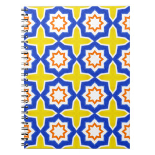 Carnet Carrelage portugais d'époque. Azulejos bleu et jau