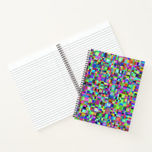 Carnet Carrés Abstraits Formes Motif multicolore