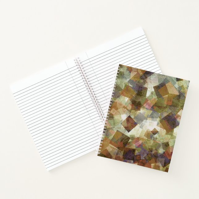 Carnet Carrés abstraits légers (Intérieur)