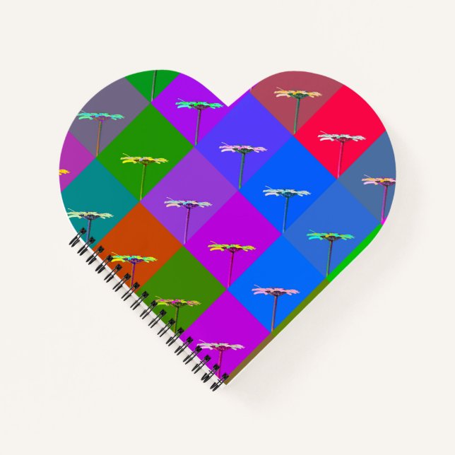 Carnet Carrés de marguerite colorés, Abstrait (Devant)