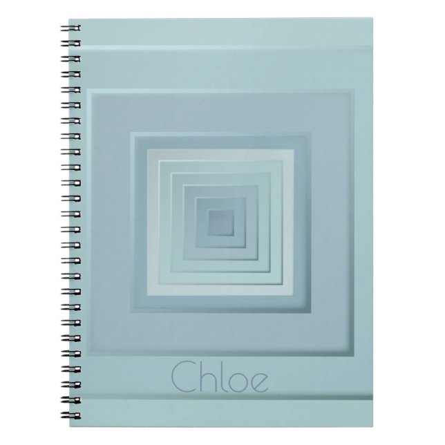 Carnet Carrés géométriques chics (Devant)