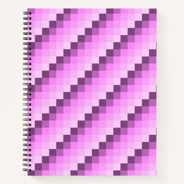Carnet Carrés rose et violet (Devant)