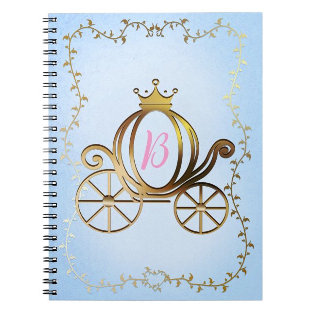 Carnet Carrosse en or de la princesse Histoire bleue Pers (Devant)