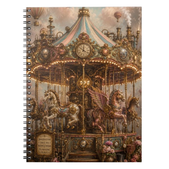 Carnet Carrousel Steampunk Fantaisiste (Devant)