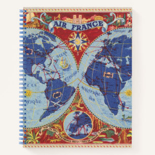 Carnet Carte Air France du monde