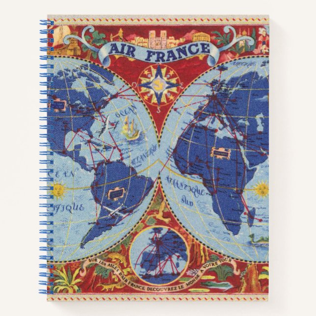 Carnet Carte Air France du monde (Devant)