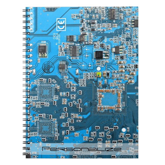 Carnet Carte circuit bleu circuit imprimé à circuit impri (Devant)
