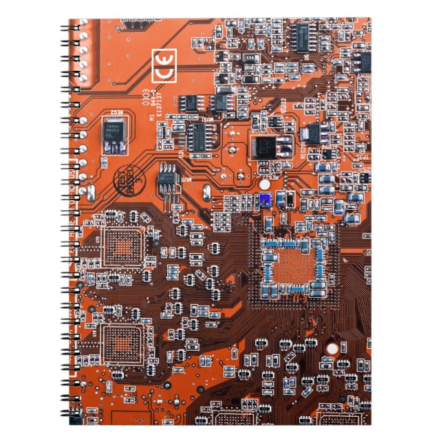 Carnet Carte circuit imprimé circuit orange PCB (Devant)