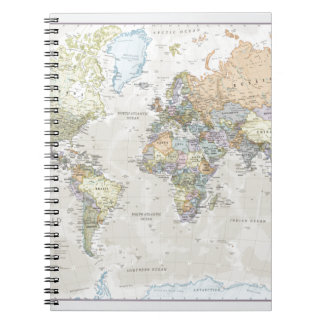 Carnet Carte classique du monde