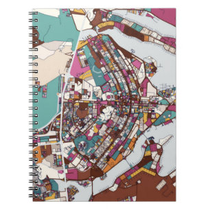 Carnet Carte colorée de Brasilia