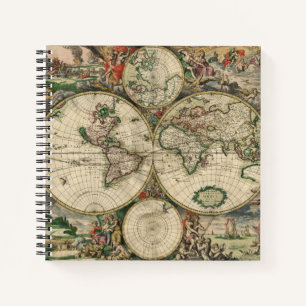 Carnet Carte colorée du monde antique