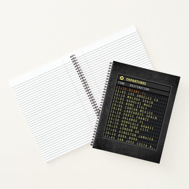 Carnet Carte d'aéroport (tous les textes personnalisables (Intérieur)