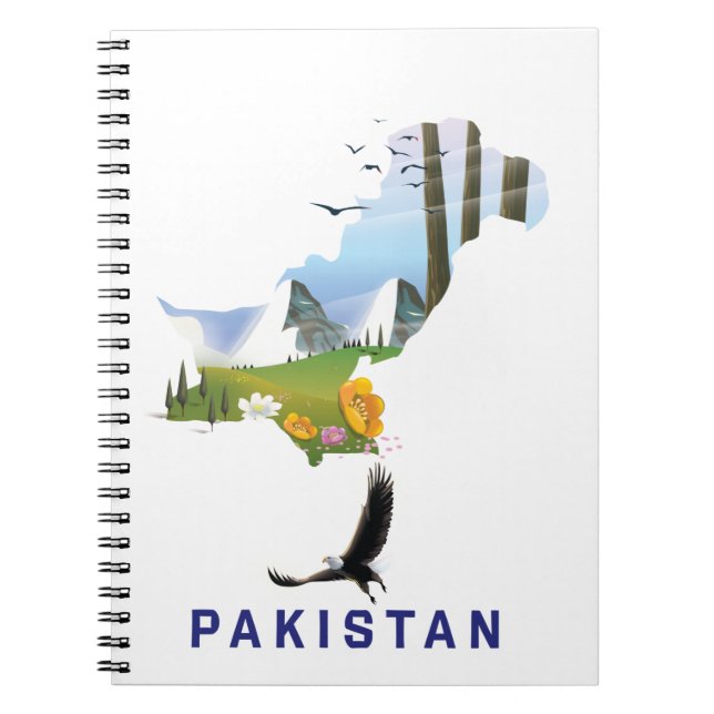 Carnet Carte d'affiche de voyage Pakistan (Devant)