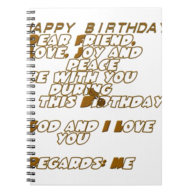 Carnet Carte d'anniversaire pour un ami chrétien (Devant)