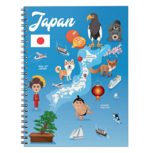Carnet Carte de bande dessinée d'enfants du Japon