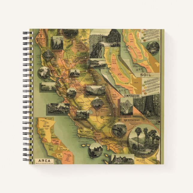 Carnet Carte de Californie (Devant)