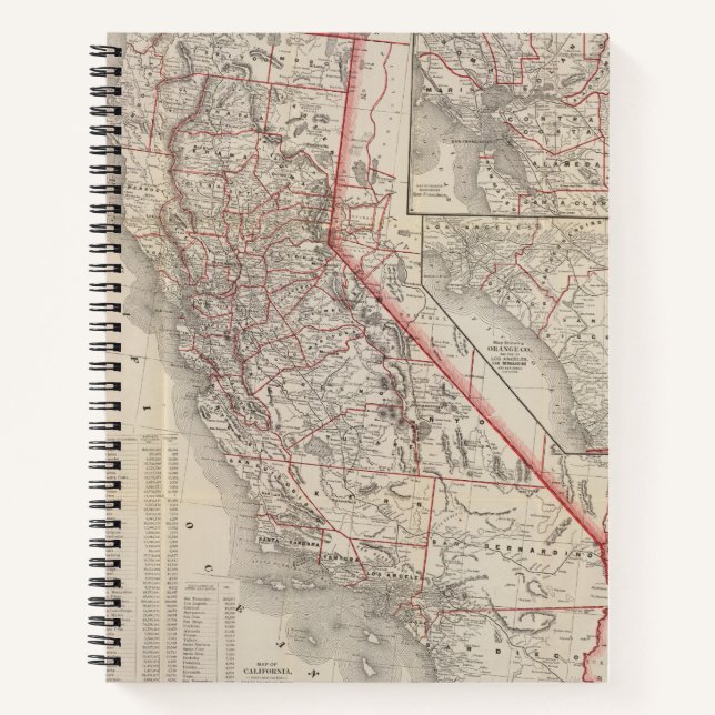 Carnet Carte de Californie (Devant)