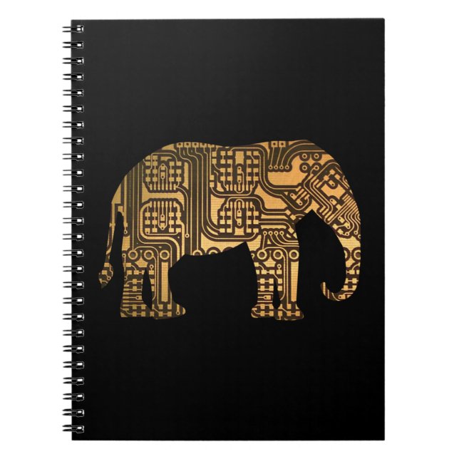 Carnet Carte de circuit éléphant en cuivre (Devant)