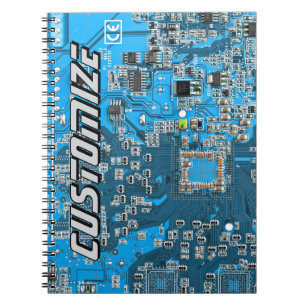 Carnet Carte de circuit imprimé PCB Bleu personnalisé pou