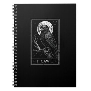 Carnet Carte de corbeau drôle F-Caw-F Halloween vintage d