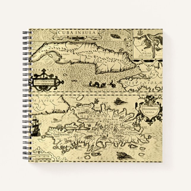 Carnet Carte de Cuba et Hispaniola (Devant)